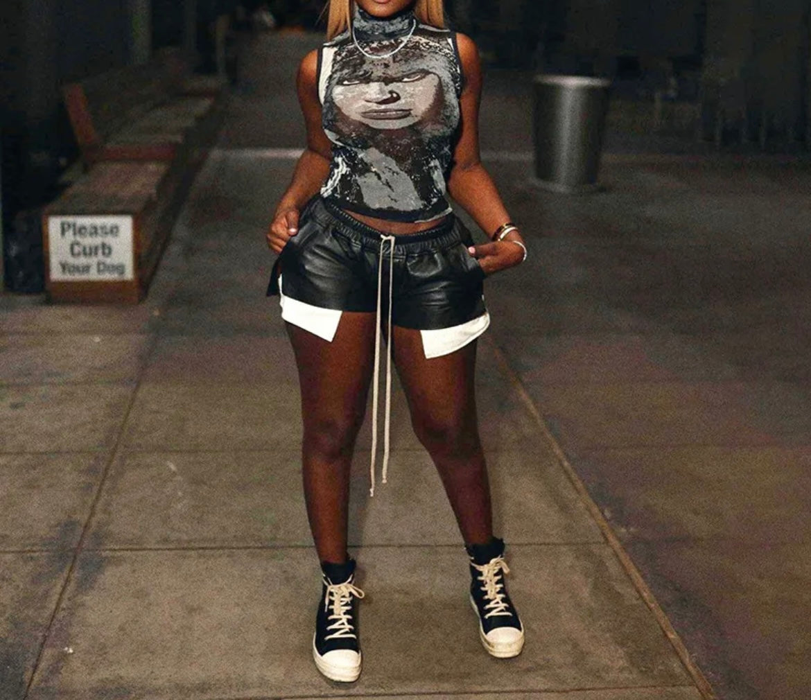 Mesh Face Shirt