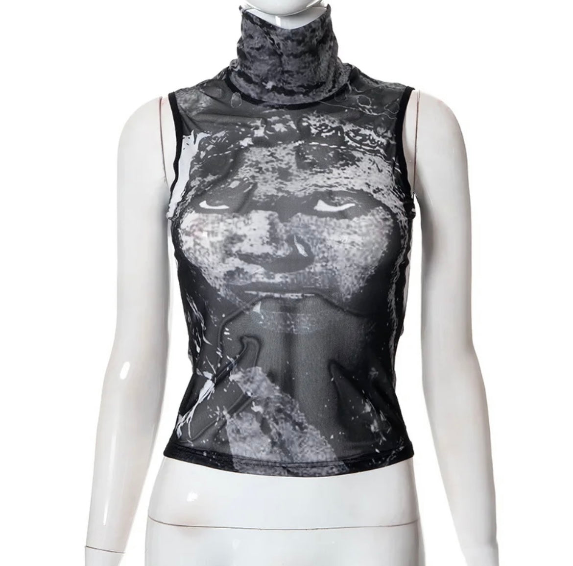 Mesh Face Shirt