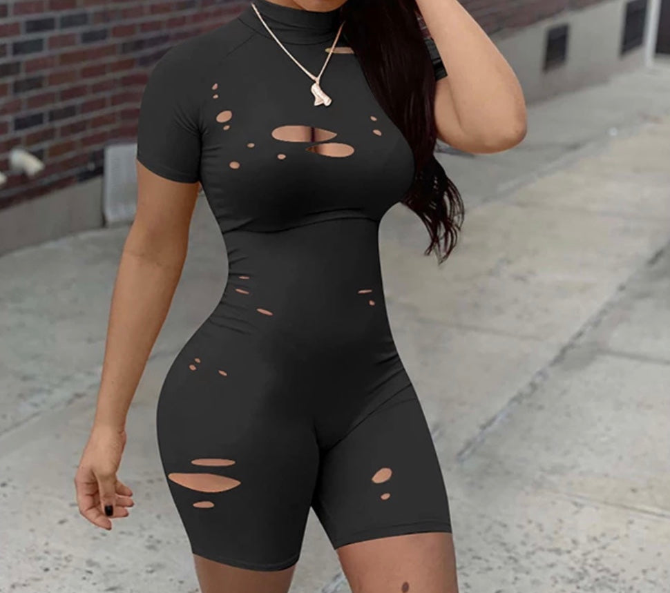 Ripped Short Sleeve One Piece Variety