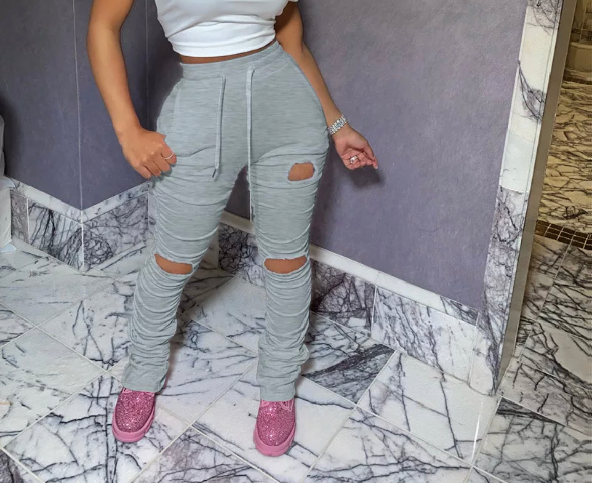 Ripped Scrunched Pants