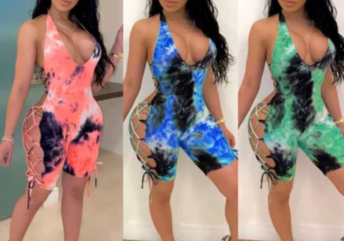 Tie-Die Tie Up One Piece