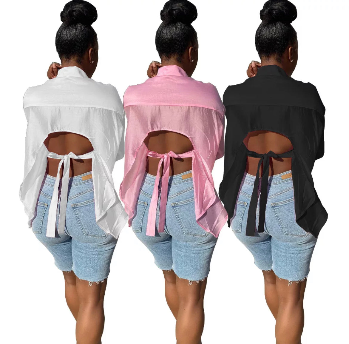 Back Out Button Up