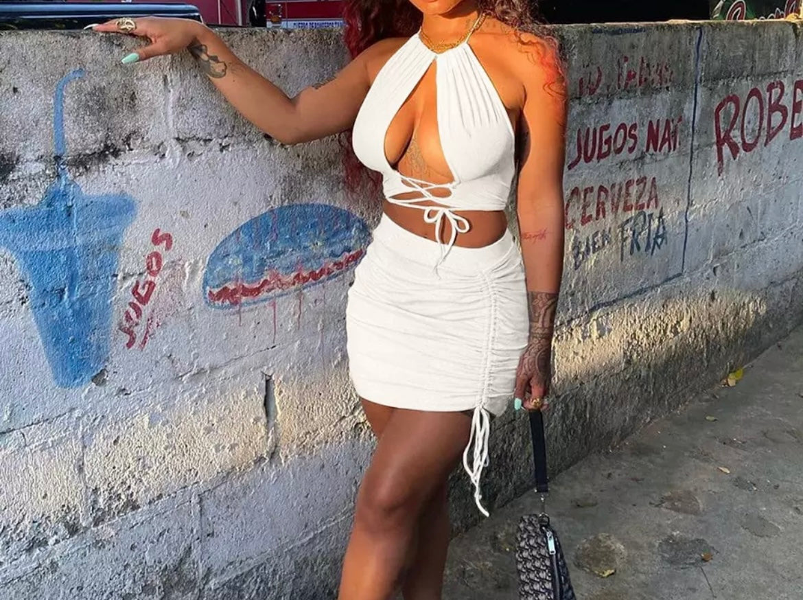 Criss Cross Skirt Set