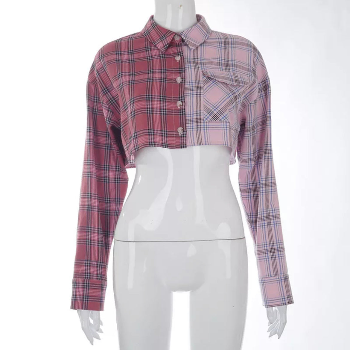 Flannel Crop Top