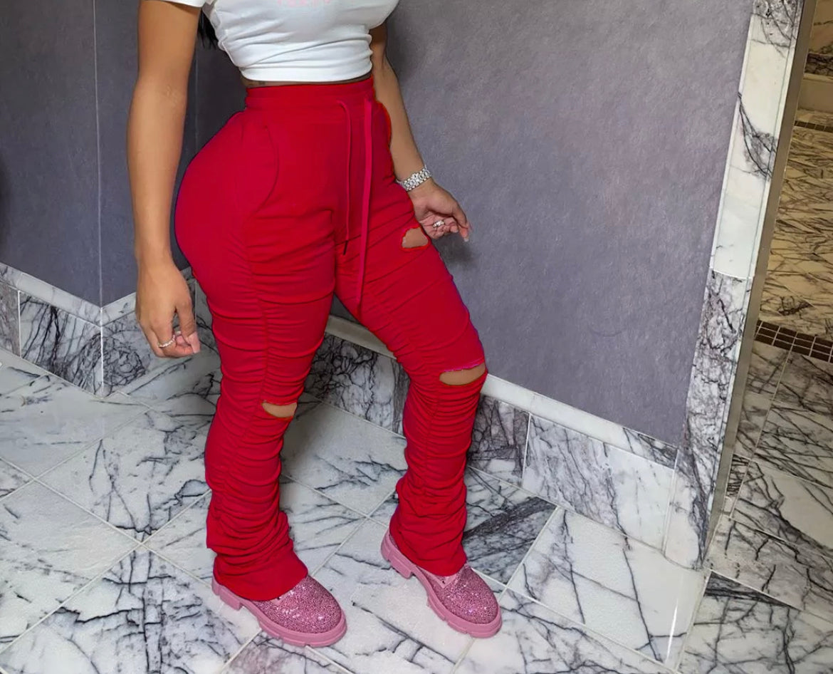 Ripped Scrunched Pants