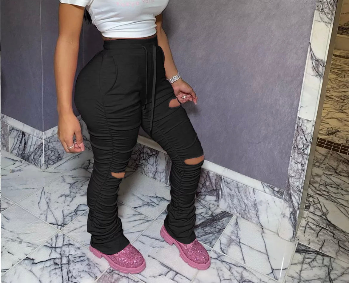 Ripped Scrunched Pants