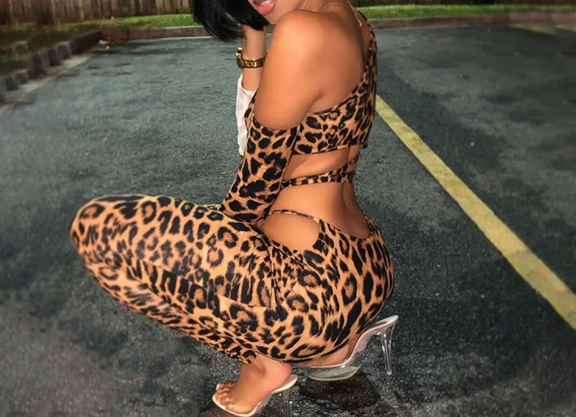 Leopard Tie Up Set
