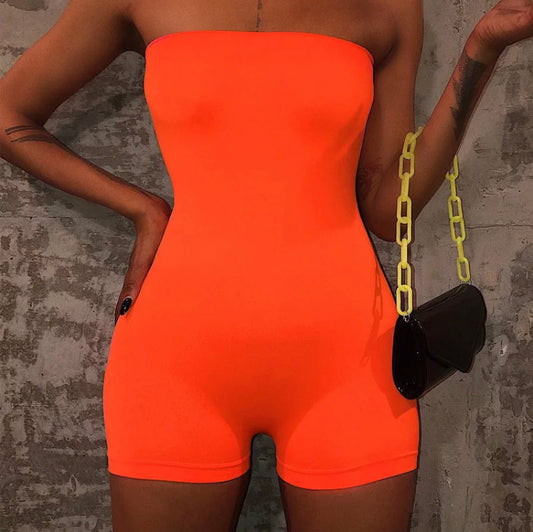 Tube Top Shorts One Piece